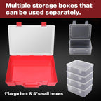 ALCYON 1600+ Baseball Card Storage Box, Sports Cards Holder Organizer Hard Plastic Display Case Compatible with Baseball/Football/for MTG/for PM for Collector (red)