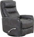 Parker Living Gemini - Flint Swivel Glider Recliner Chair with 90% Polyester, 10% PU Upholstery, Comfortable Nursery Recliner, Nursing Armchair with Smooth Reclining