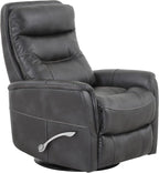 Parker Living Gemini - Flint Swivel Glider Recliner Chair with 90% Polyester, 10% PU Upholstery, Comfortable Nursery Recliner, Nursing Armchair with Smooth Reclining