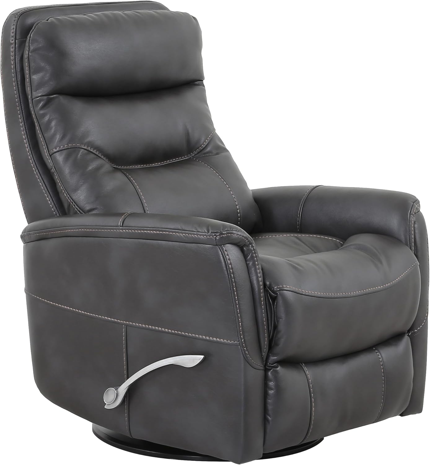 Parker Living Gemini - Flint Swivel Glider Recliner Chair with 90% Polyester, 10% PU Upholstery, Comfortable Nursery Recliner, Nursing Armchair with Smooth Reclining