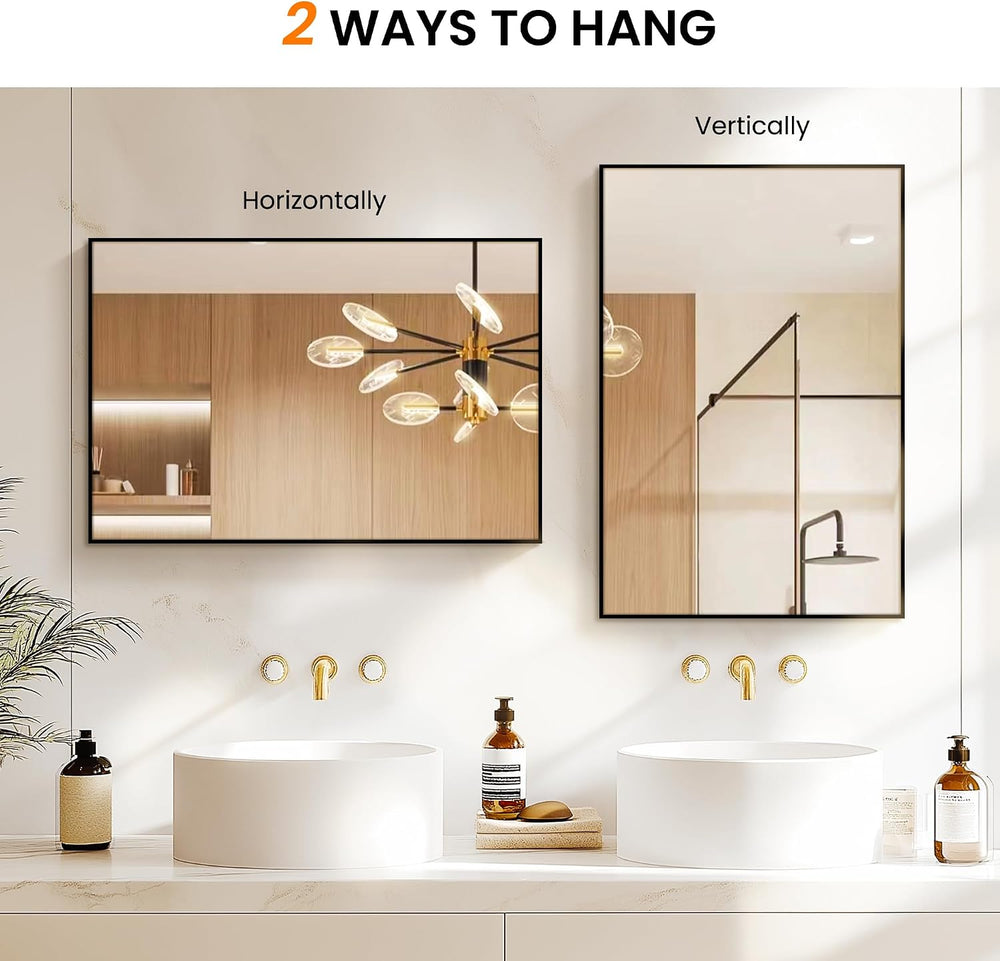 Bathroom Vanity Mirror for Wall 2Pack 36"x24" Bathroom Mirror for O...