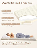 ZonLi Japanese Floor Mattress Futon Mattress Queen Size, Thicken Roll Up Tatami Mat w/ 100% Cotton Washable Cover, Portable & Foldable Floor Bed Mattress for Sleeping, Dormitory, Adult Kids, Khaki