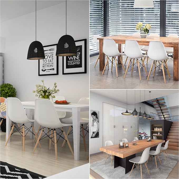 Furmax Modern Style Dining Chair Mid Century Modern DSW Chair, Shell Lounge P...