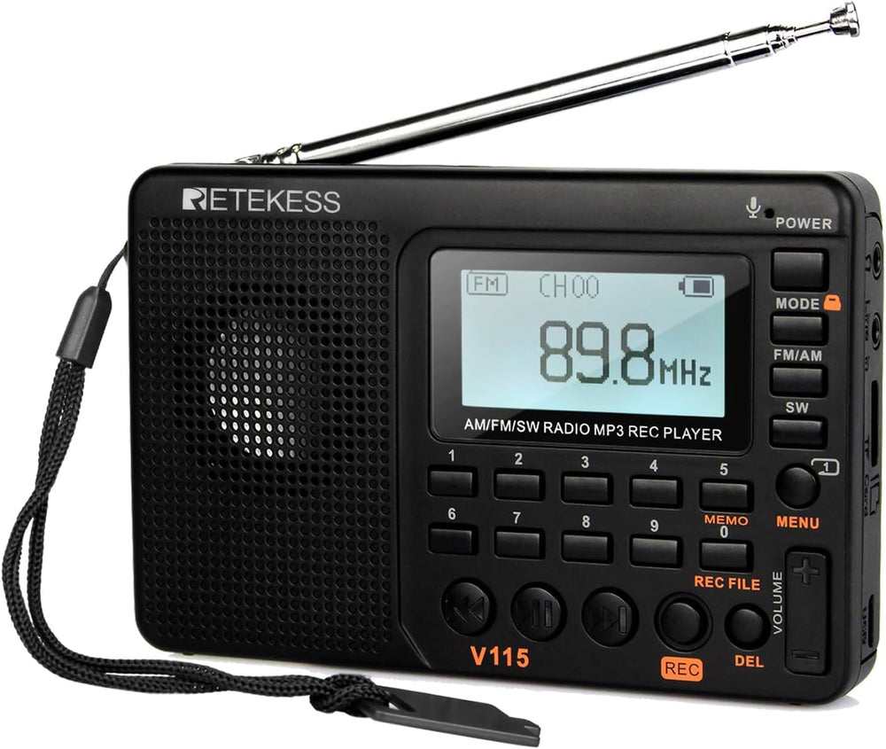 Retekess V115 Shortwave Radio, Digital Radio AM FM