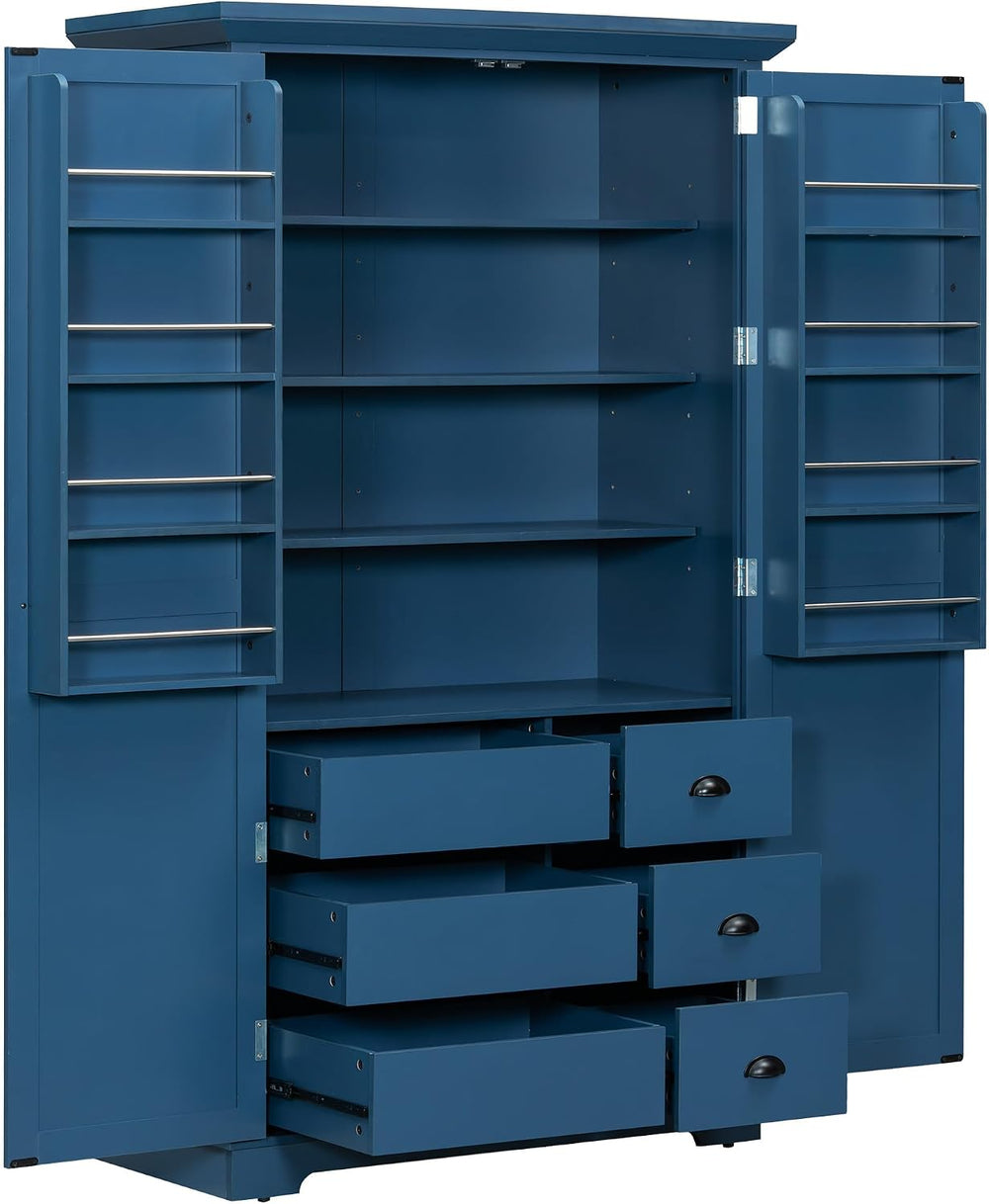 LUMISOL Kitchen Pantry with Drawers, 72" Tall Freestanding Cupboard Stor...