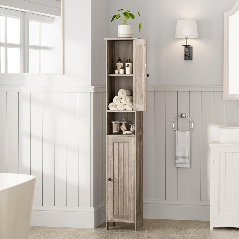 Homleke Tall Bathroom Storage Cabinet with 2 Doors, 67"H Narrow Storage ...