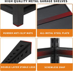 Dyoung 5 Tier Adjustable Garage Shelving Units 63" H Storage Utility Shelves 1800LBS Heavy Duty Shelving Industrial Shelving Rack for Garage Warehouse Basemen, Black (15.7" D*31.5" W*63" H)