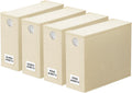 SpaceAid 4 Pack Bed Sheet Organizers and Storage, Foldable Sheet Organizer for Linen Closet, Sheets Set Folder Keeper with Window XL (Queen & King Size) Organizing Bedding Container, Beige
