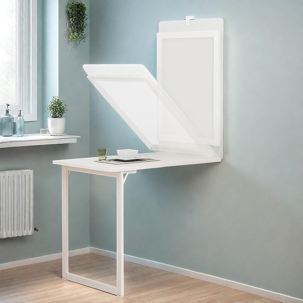 Folding Wall-Mounted Drop Leaf Table 35"×23" Space Saving Decorativ...
