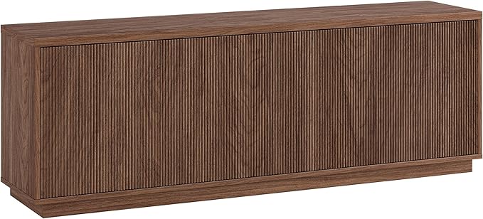 Henn&Hart Fluted TV Stand for TVs up to 75" with 2 Concealed Ribbed ...