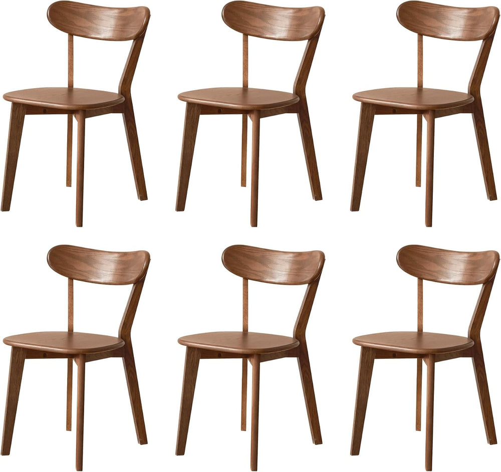 Dining Chairs, Kitchen Chairs, 100% Oak Solid Wood Modern Chair with Curved B...
