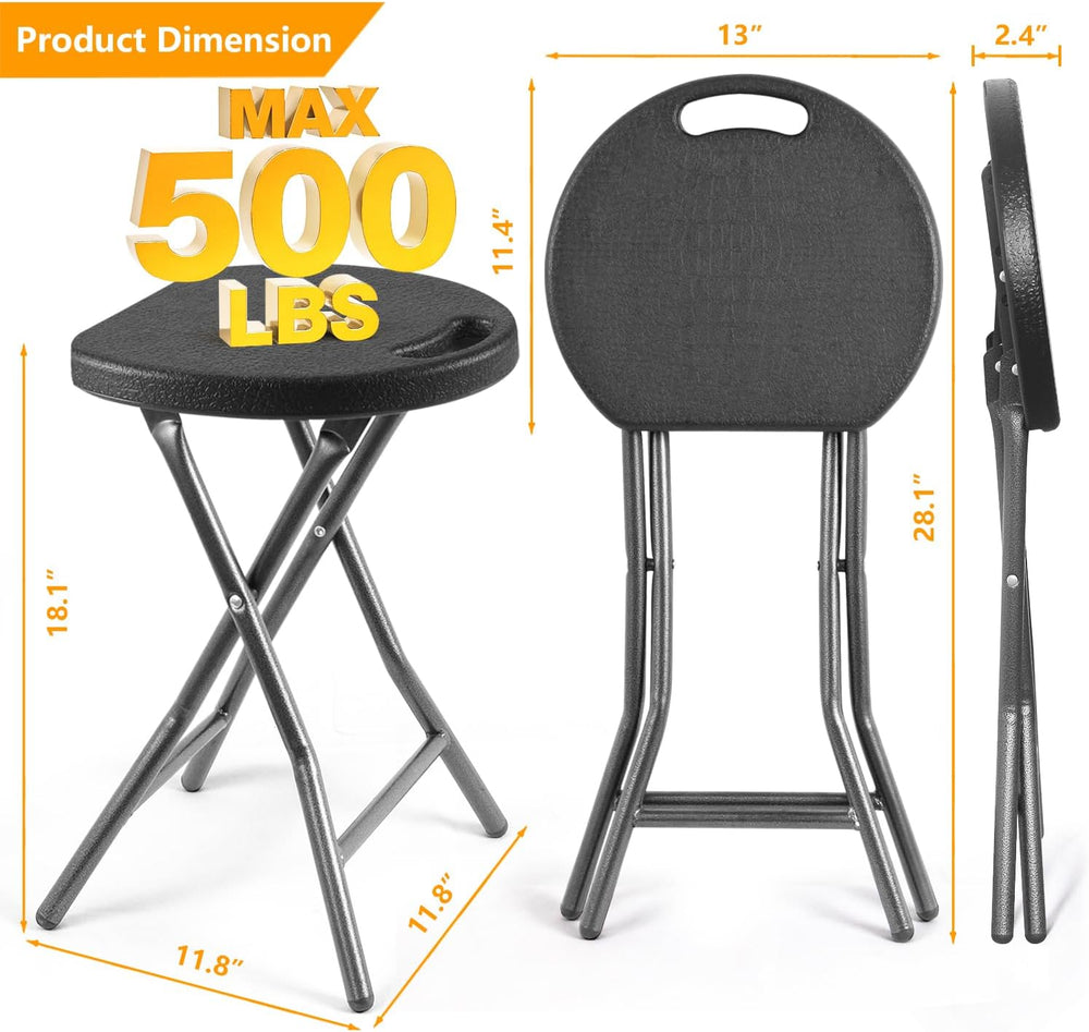 5Rcom Folding Stools, 1 Pack Portable Stools Chairs with Handle, Collapsible ...