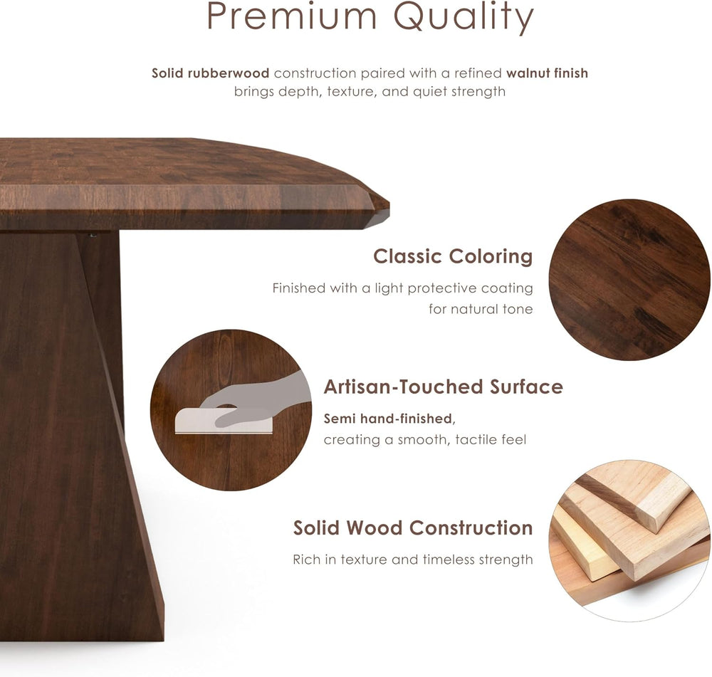 Furniture of America Nazaen III Mid-Century Modern Solid Wood 5-Piece Live Ed...