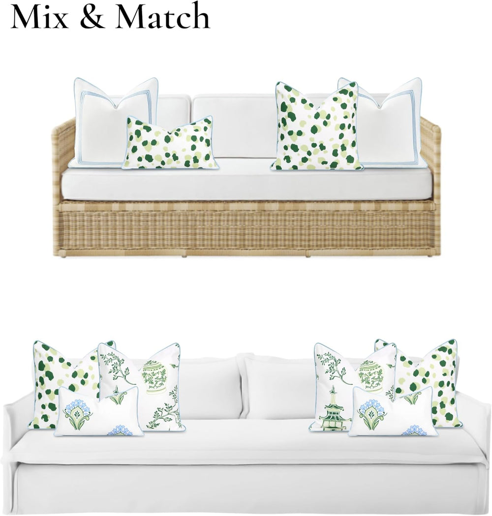 Hofdeco Premium Coastal Patio Indoor Outdoor Throw Pillow Cover Only, 20&quot...