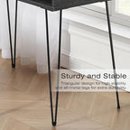 VECELO 39.3" Home Office Work Table with Drawers,Computer Desk with Hairpin Leg for Writing/Study,Classic Grey