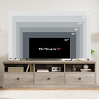 IDEALHOUSE 70in TV Stand for TVs up to 80", Mid Century Modern Entertainment Center with Storage Drawer and Open Shelves, TV Console Media Cabinet for Living Room, Bedroom, Vintage Gray