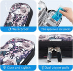 YOUSHARES Insulin Cooler Travel Case - Portable Refrigerated Medicine Case for Insulin Pen, Medication and Diabetic Supplies with 2 TSA Approved Ice Pack