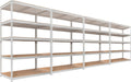 HOMEDANT 5 Tier Storage Shelves Adjustable Laminated Boltless Garage Metal Shelving Unit Heavy Duty Utility Rack Shelf Warehouse Pantry Closet Kitchen (4, (XL Deep) 48.1" W, White)