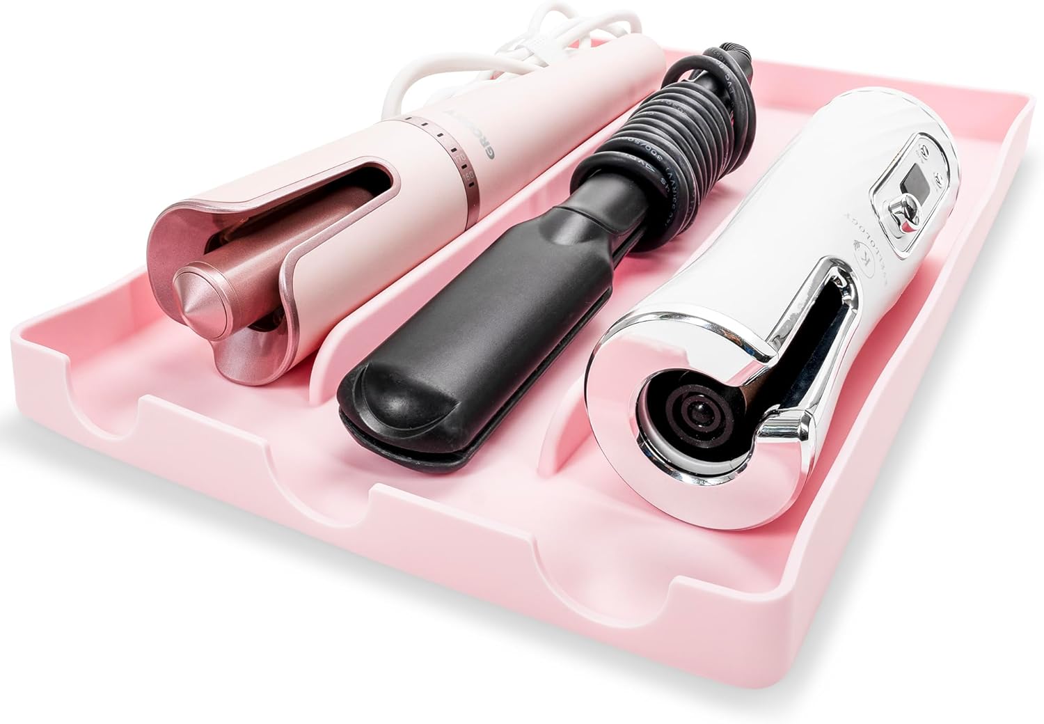 Hair Tool Organizer, 100% Food Grade Silicone, Up to 428F Heat Resistant, Hot Tools Organizer, Hair Styling Tools Organizer, 14.75" x 9.5" x 1"