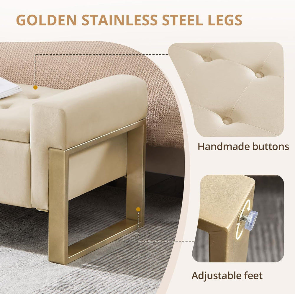 End of Bed Storage Bench, 67'' Bench for Bedroom Foot of Bed King Siz...