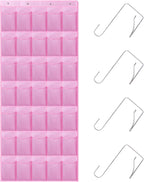 35Large Pockets Over The Door Shoe Organizer, Mesh Pockets Shoe Holder Rack, Capacity hanging shoe organizer，door shoe rack With 4 Metal Hook.
