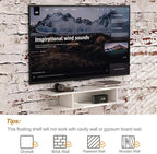 GHC Floating TV Stand, Wall Mounted Entertainment Center and Cabinet Shelf, TV Console with Storage, Media Console for DVD Player, Space-Saving Under TV Shelf for Bedroom, Living Room (White)