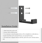 OHIYO Folding Wall Hook 2PCS Folding Coat Hooks for Hanging Heavy Duty Coat & Bag & Backpack & Hat & Headphone Foldable Coat Hooks Wall Mounted Saves Space (Black)