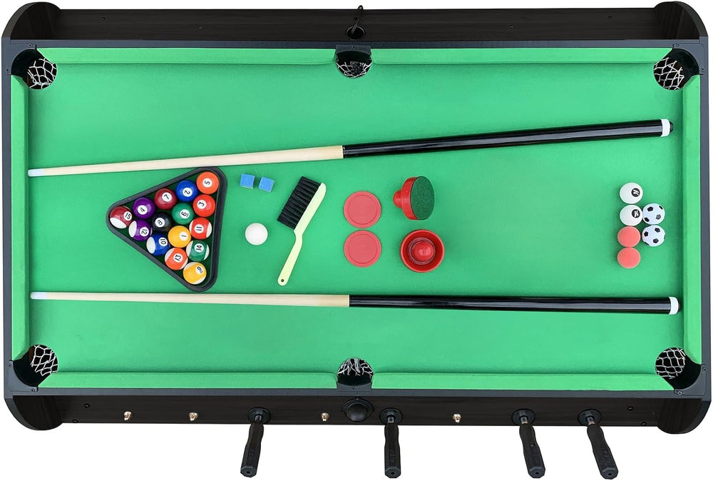 KICK Triplex 55″ Telescopic Rods 3-in-1 Swivel Multi-Game Table
