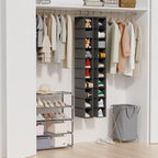 MAX Houser 10-Shelf Hanging Shoe Shelf Organizer, Hanging Shoe Storage for Closet (Grey)