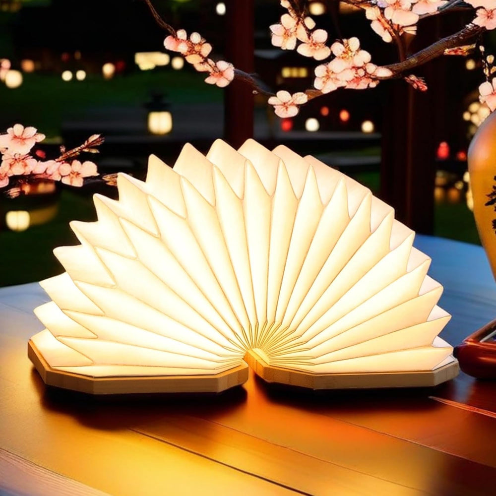 Uniwolk Paper Lamp Japanese Gifts House Warming Gifts, Book lamp 3 Colors Lig...
