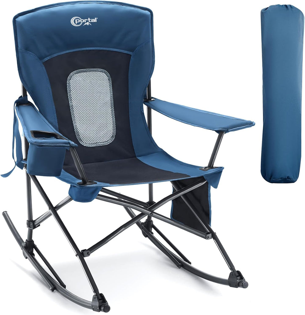 Portal Folding Outdoor Rocking Camping Chair, 350LBS Portable Rocker | 10s Fo...