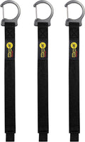Wrap-It Storage Quick Clips - 20" (3-Pack) Black - Hose Organizer Straps with a Metal Clip to use as an Extension Cord Organizer or RV Hose Storage