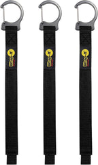 Wrap-It Storage Quick Clips - 20" (3-Pack) Black - Hose Organizer Straps with a Metal Clip to use as an Extension Cord Organizer or RV Hose Storage