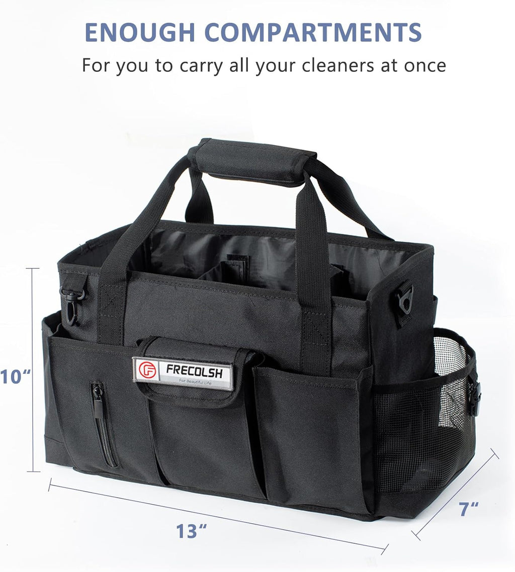Cleaning Caddy for Cleaning Suppliers Organizer with Pockets for House Cleaning Essentials, Cleaning Organizer, Wearable Cleaing Bag Tote, Storage Caddy for Housekeeping
