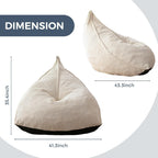 MAXYOYO Bean Bag Chairs for Adult, Giant Bean Bag Couch with Filler, Soft Lazy Sofa 43"x41"x35"