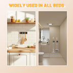 Mop and Broom Holder Wall Mount Stainless Steel Broom Mop Hanger Wall Mounted Garden Tool Rack Organizer for Closet Garage Laundry Room Kitchen Decor (Black) (6)