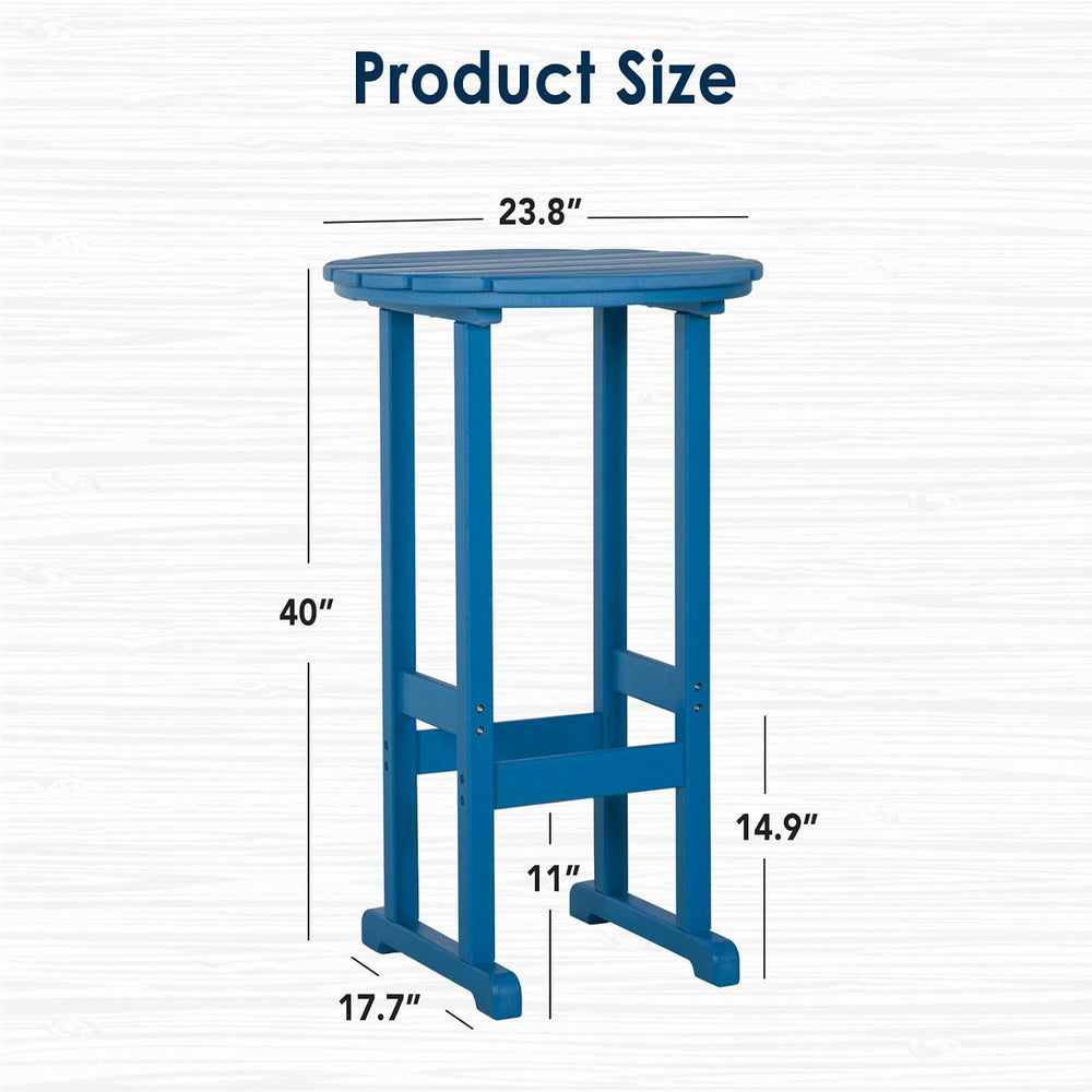 nalone 40" Outdoor Bar Table, All Weather HDPE Bar Height Patio Table Co...
