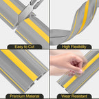 MYFAMIREA 6.5FT Floor Cord Cover Heavy Duty Cable Cover Protector 3 Channels Extension PVC Floor Wire Cover Outdoor Cord Hider Management Cord Cover for Wire on Floor for Home Office Outdoor, Grey
