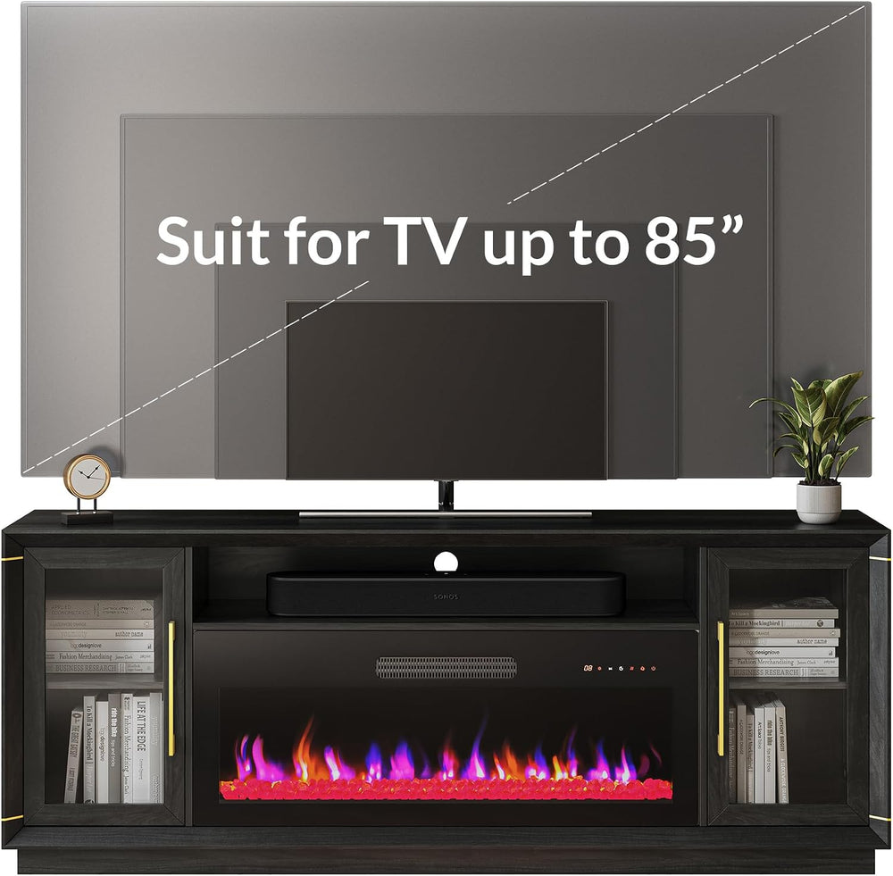 BELLEZE 74" Extra Large TV Stand for TVs Up to 85", Media Console T...