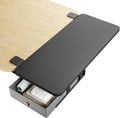 Desk Extender Tray, 28" x 12" Clamp On Desk Shelf, Desk Extension with Storage Drawer, Table Desk Arm Rest, Clamp On Keyboard Tray for Office and Home, Workstation Organizer, Large, Black