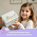 Musical Princess Unicorn Jewelry Box for Girls, Little Girls Jewelry Box, Princess Music Box for Kids, Unicorn Toys for girls ages 4-6, Princess Gifts