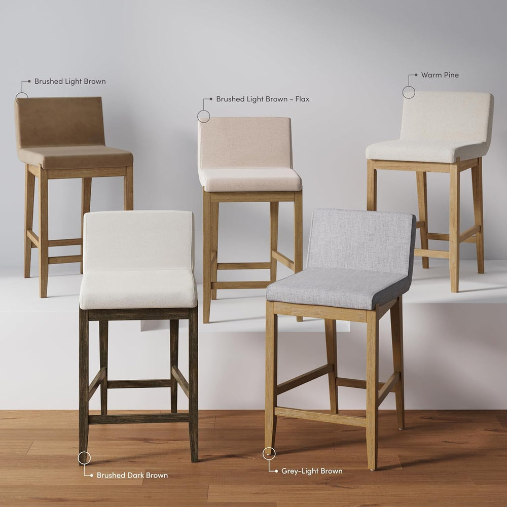Nathan James Gracie Modern Counter Height Bar Stool with Back, Counter Stool ...