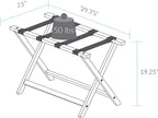 Heavy Duty 30" Extra Wide Luggage Rack - Walnut
