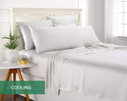 Queen Pillowcases by Pure Bamboo, Genuine 100% Organic Viscose Derived from Bamboo, Luxuriously Soft & Cooling, Double Stitching, Envelope Closure (2 Queen Pillowcases, White)