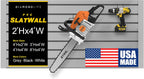 DLDIRECT 24" X 48" - Grey Slatwall Panel Garage Organizer: Heavy Duty Wall Mounted PVC Rack, Interlocking Slat Paneling for Garage Storage, Slotwall Board, Shelves System