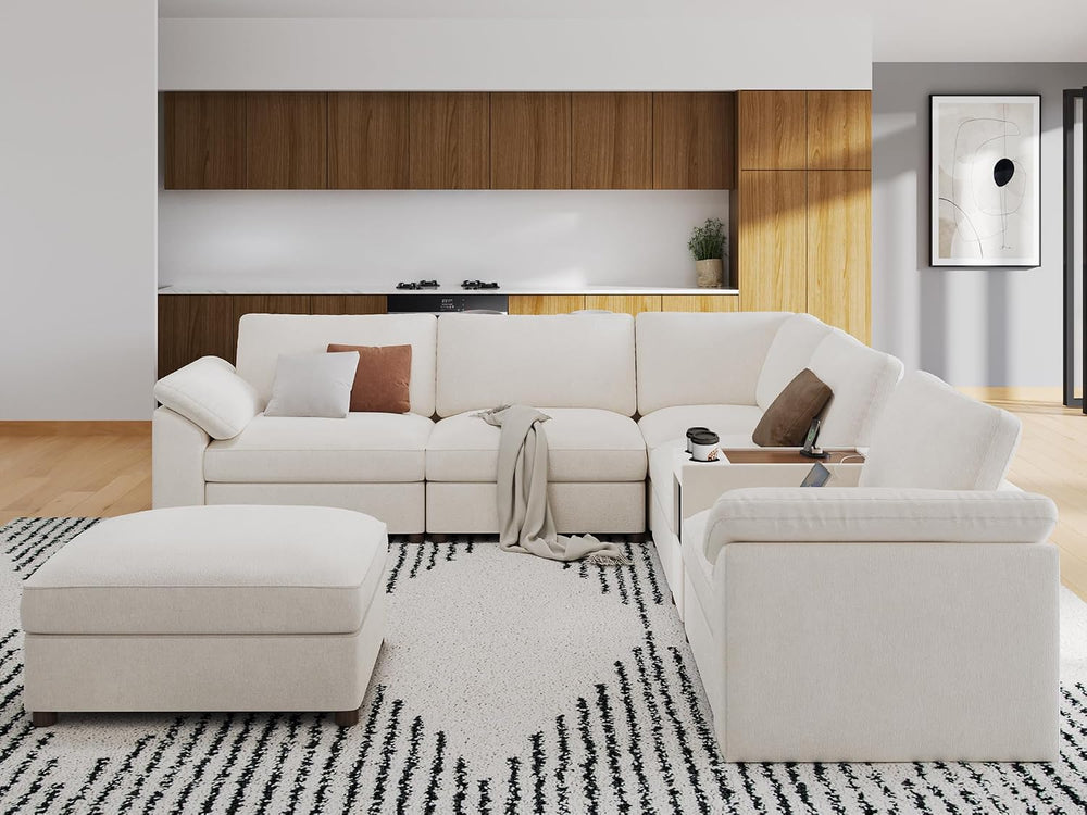 EASE MOOSE L Shape Sectional Modular Sofa,Oversized Modular Cloud Sofa | Mode...