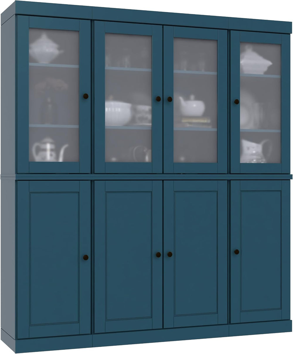 Palace Imports 100% Solid Wood 65"" Pantry China Cabinet with Raise...