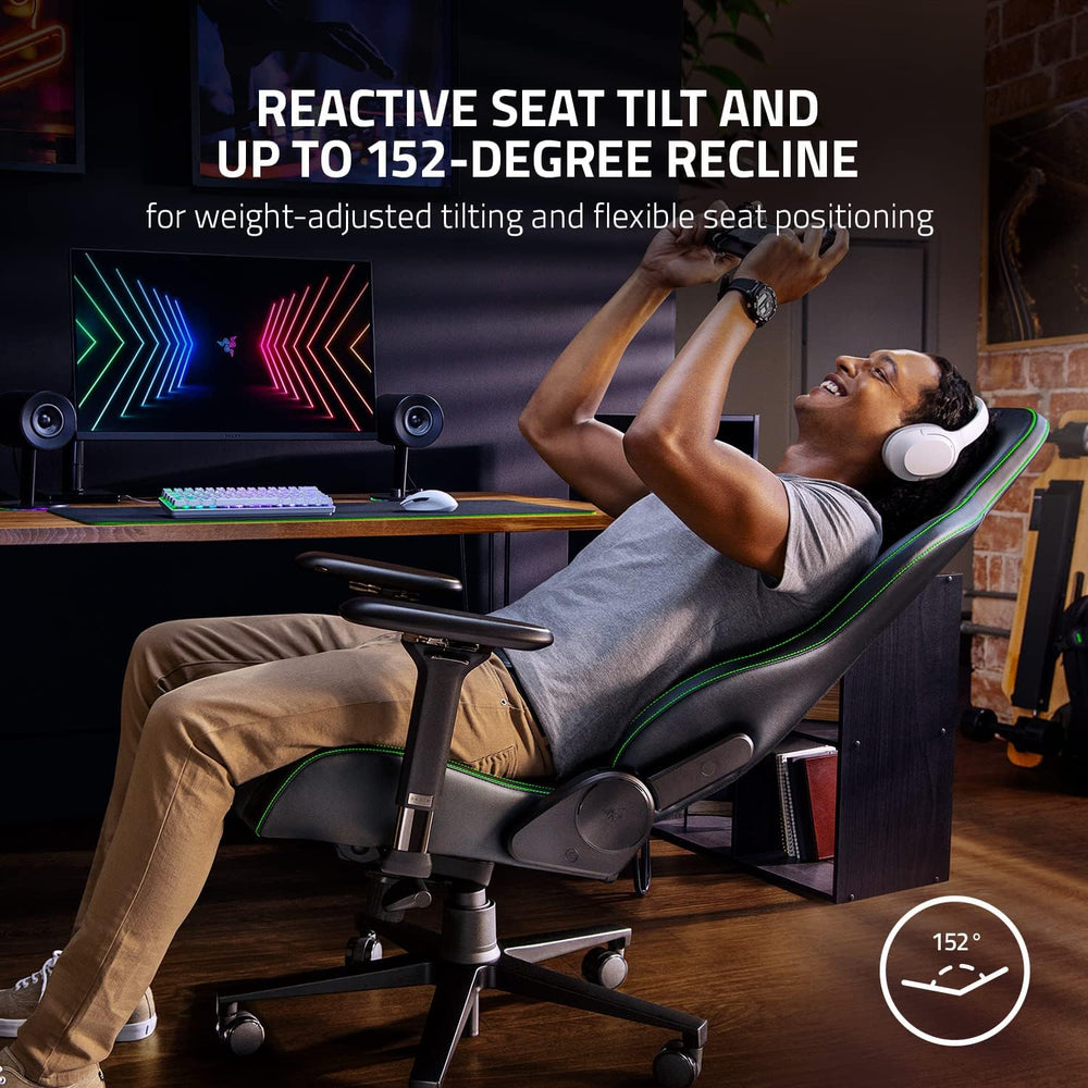 Razer Enki Gaming Chair, Built-in Lumbar Arch, All-Day Comfort, Black | Optim...