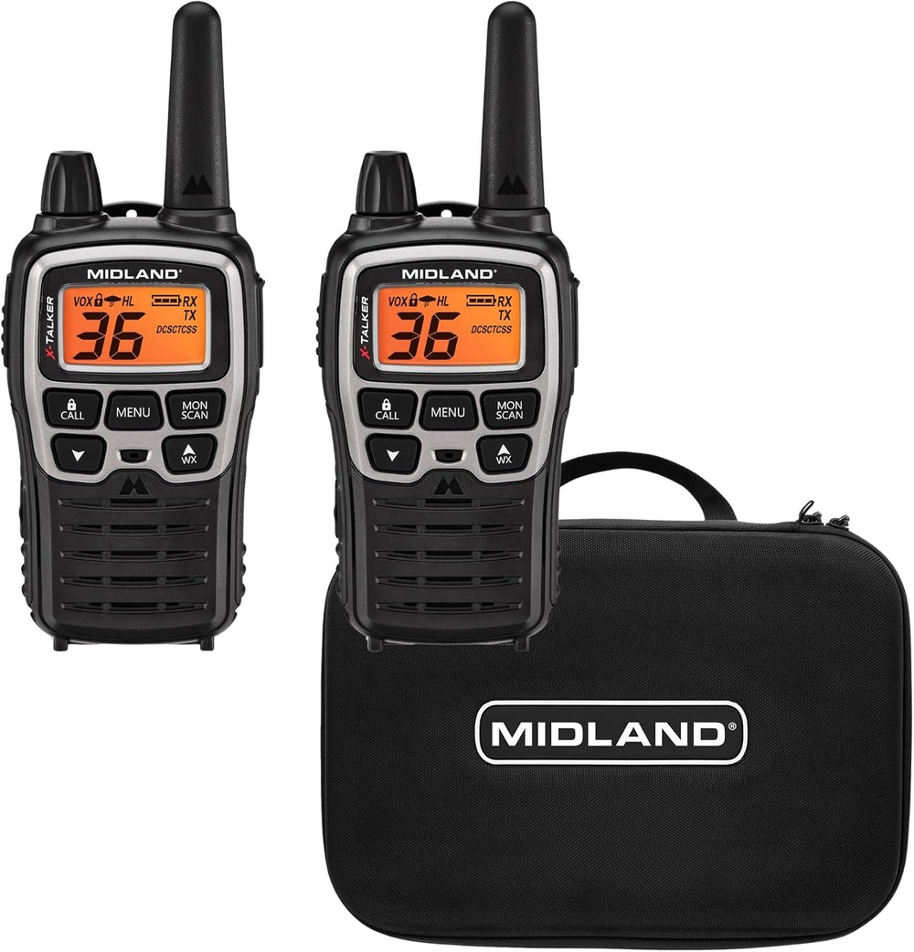 Midland T77VP5 X-Talker FRS Walkie Talkie, Black