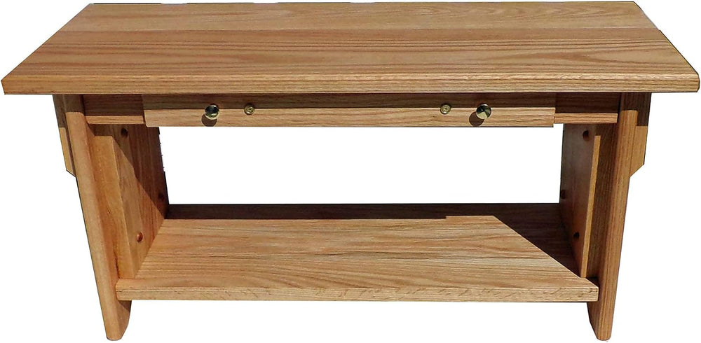 Meditation Bench ~ 14" Tall Personal Altar Table by EarthBench: RED Oak ...